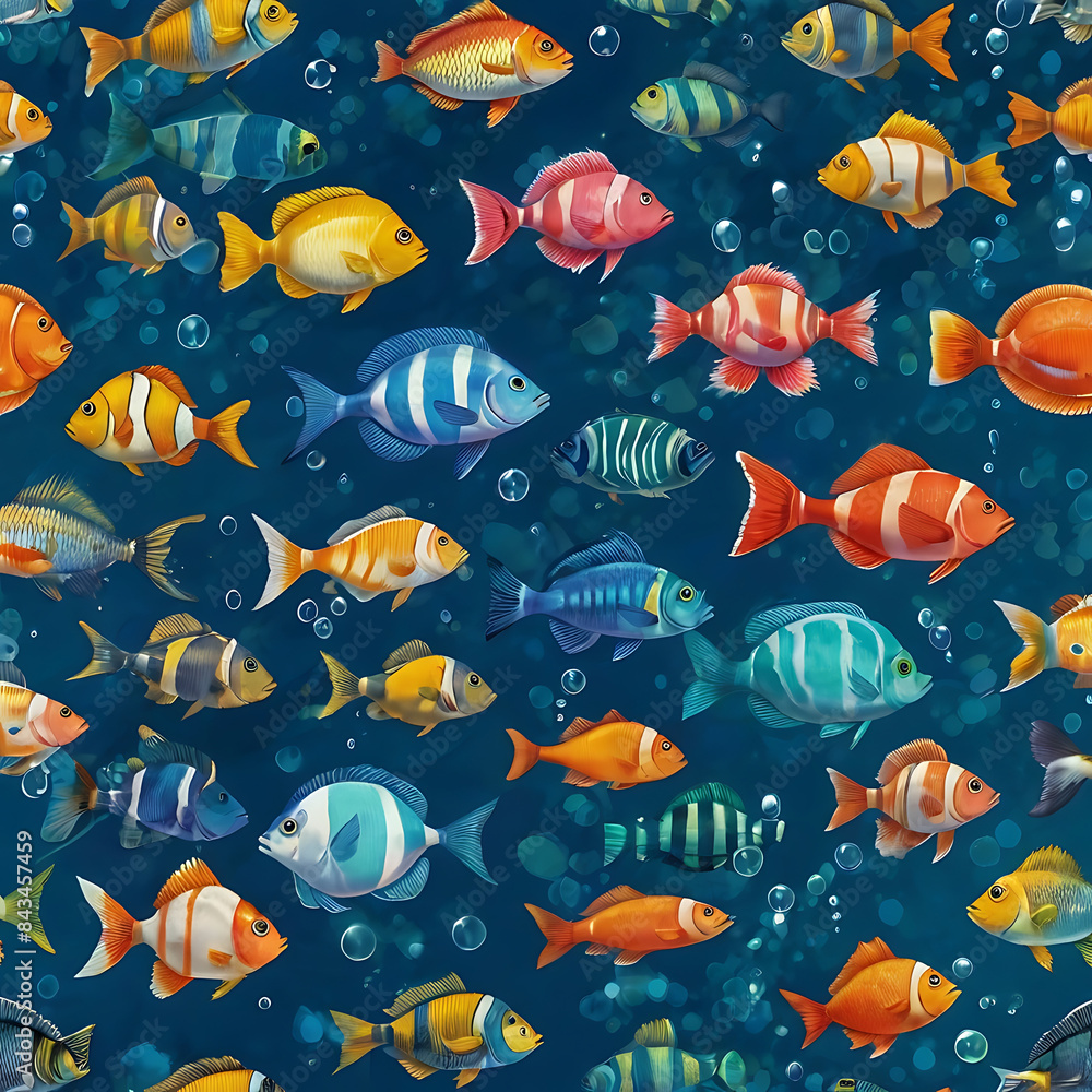 Naklejka premium Fishes Under The Water