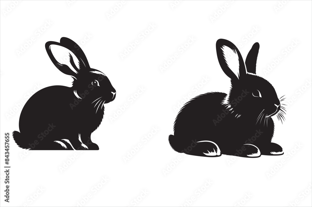 Rabbit silhouette vector illustation Rabbit silhouette vector illustation