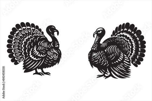 Turkey silhouette vector illustration
