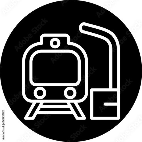 Train station vector icon style