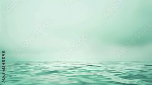 Refreshing seafoam green background, gentle on the eyes, evoking a sense of calmness and relaxation, with space for text at the bottom. photo