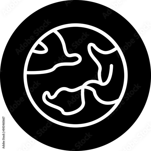 Planet vector icon style