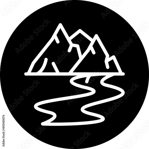 River vector icon style