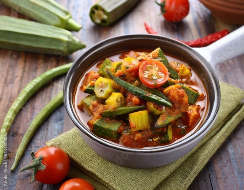 Masala Bhindi, or Fry Ladyfinger photo