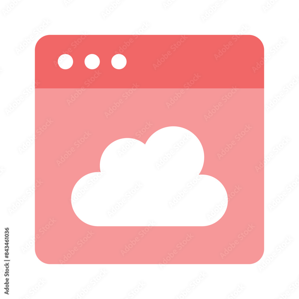 Cloud inside website icon of cloud website, ready to use vector Cloud inside website icon of cloud website, ready to use vector