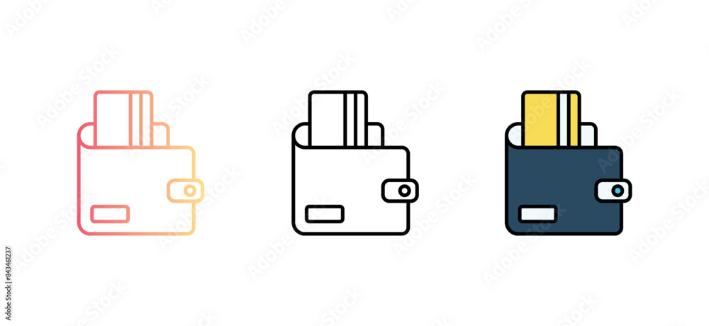 Wallet icon design with white background stock illustration Wallet icon design with white background stock illustration