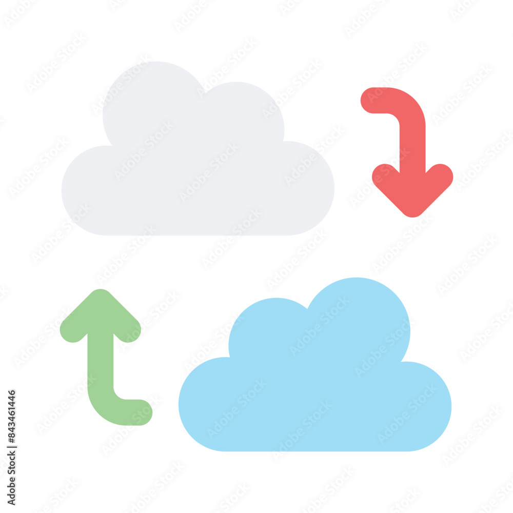 Cloud transfer vector design isolated on white background Cloud transfer vector design isolated on white background