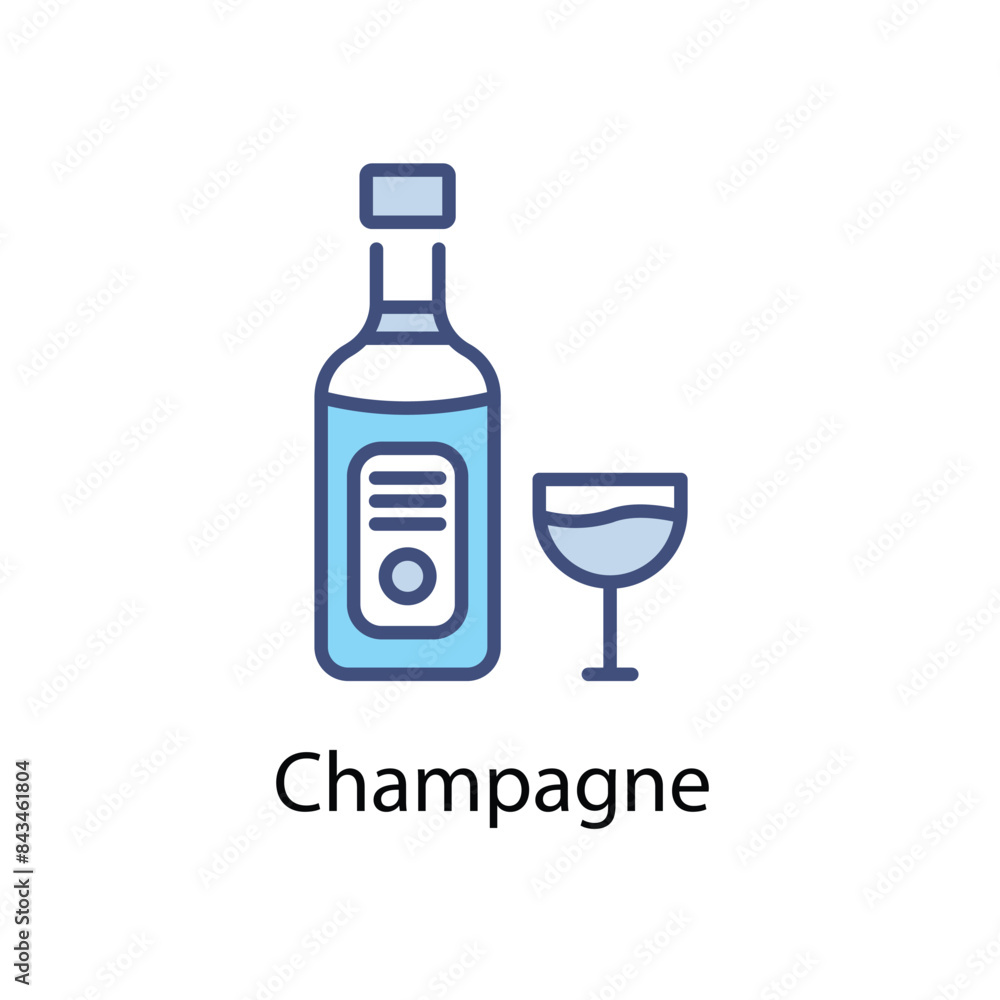 Champagne vector icon Champagne vector icon