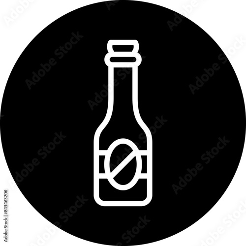 Beer bottle Icon style