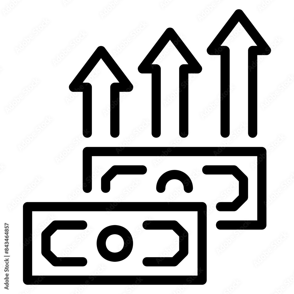 Investment icon symbol sign from modern growth collection in line syle for mobile concept and web apps design. Business and chart related vector line icon.