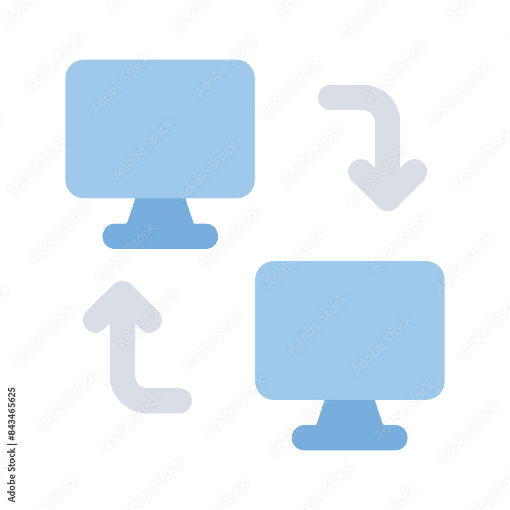 Computer data transfer icon in modern style Computer data transfer icon in modern style