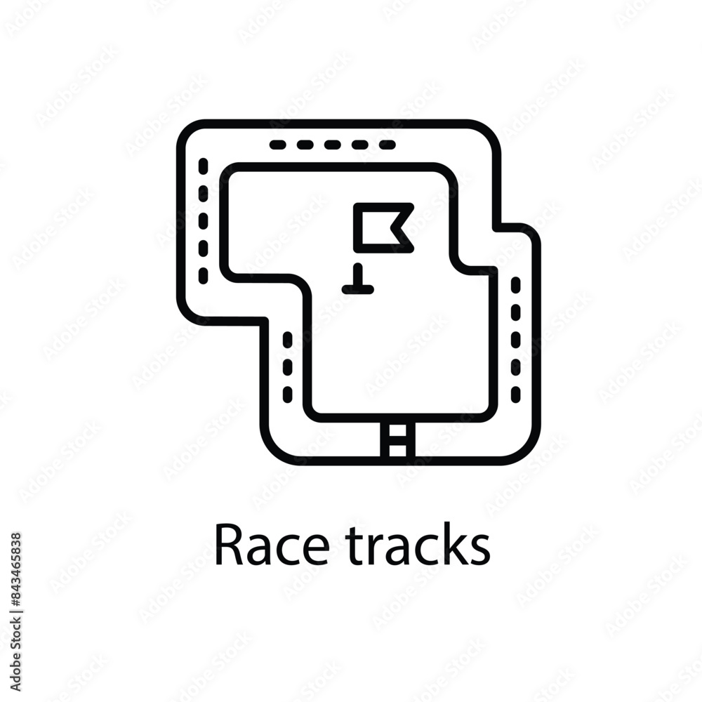 Race tracks vector icon Race tracks vector icon
