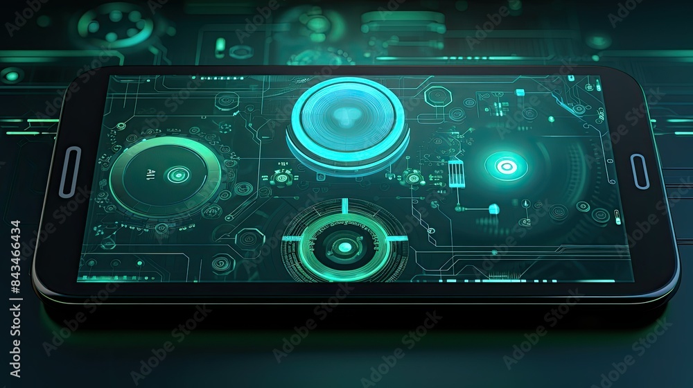 Fototapeta premium close up of an device