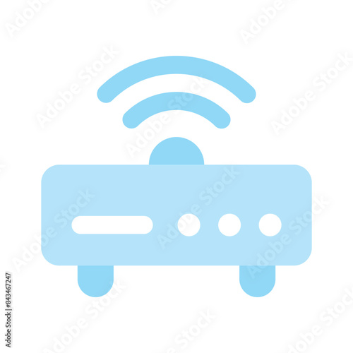 Wifi router icon design, wireless internet provider