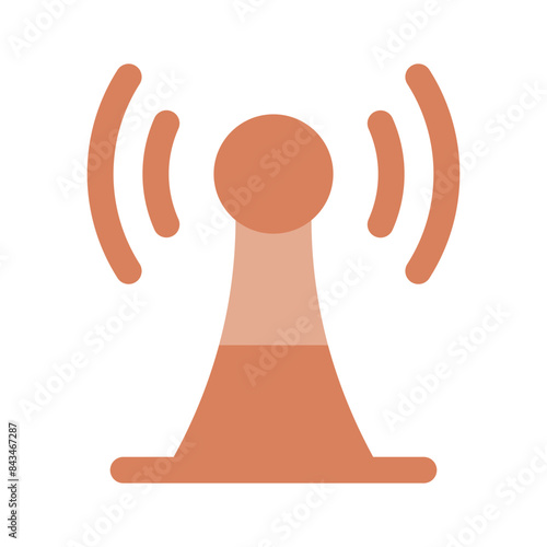 A broadband network antenna icon design, premium vector
