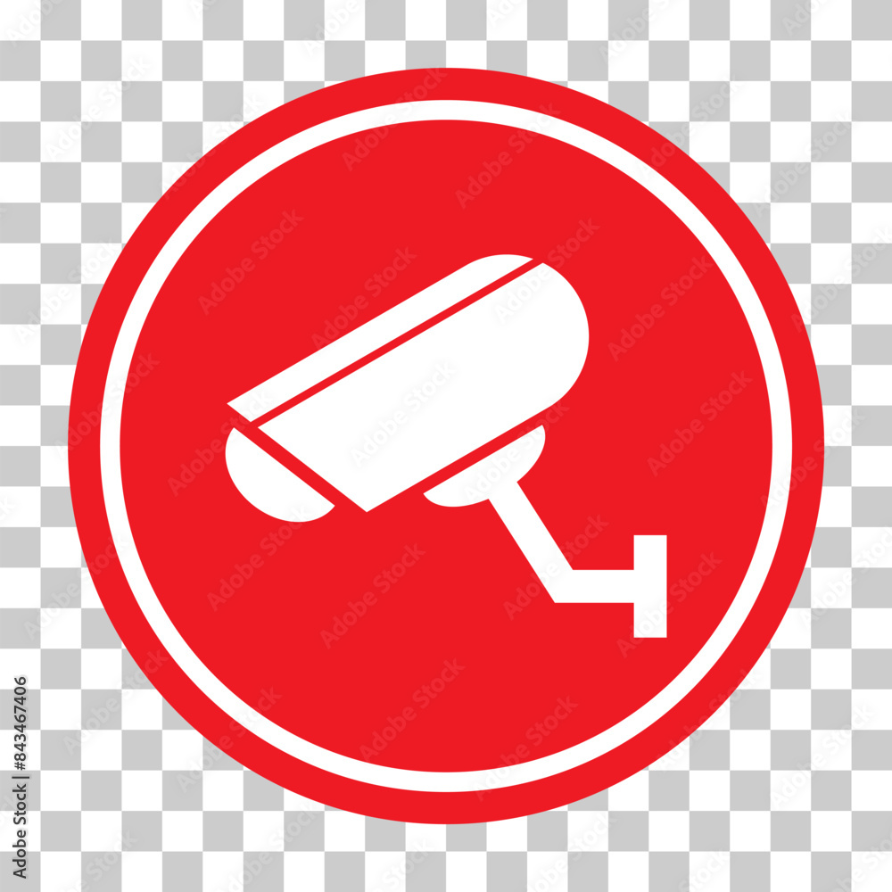 Closed circuit television camera icon, CCTV video protection alert, vector illustration Closed circuit television camera icon, CCTV video protection alert, vector illustration