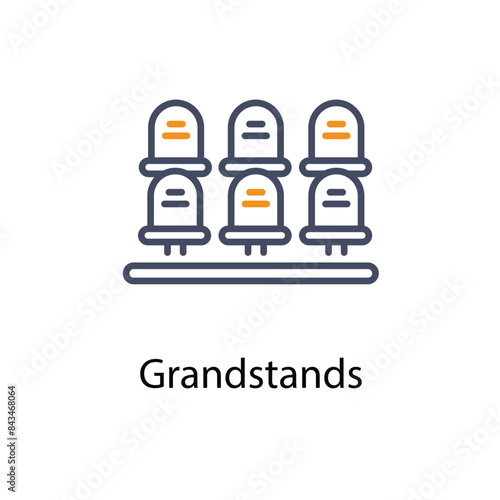 Grandstands vector icon