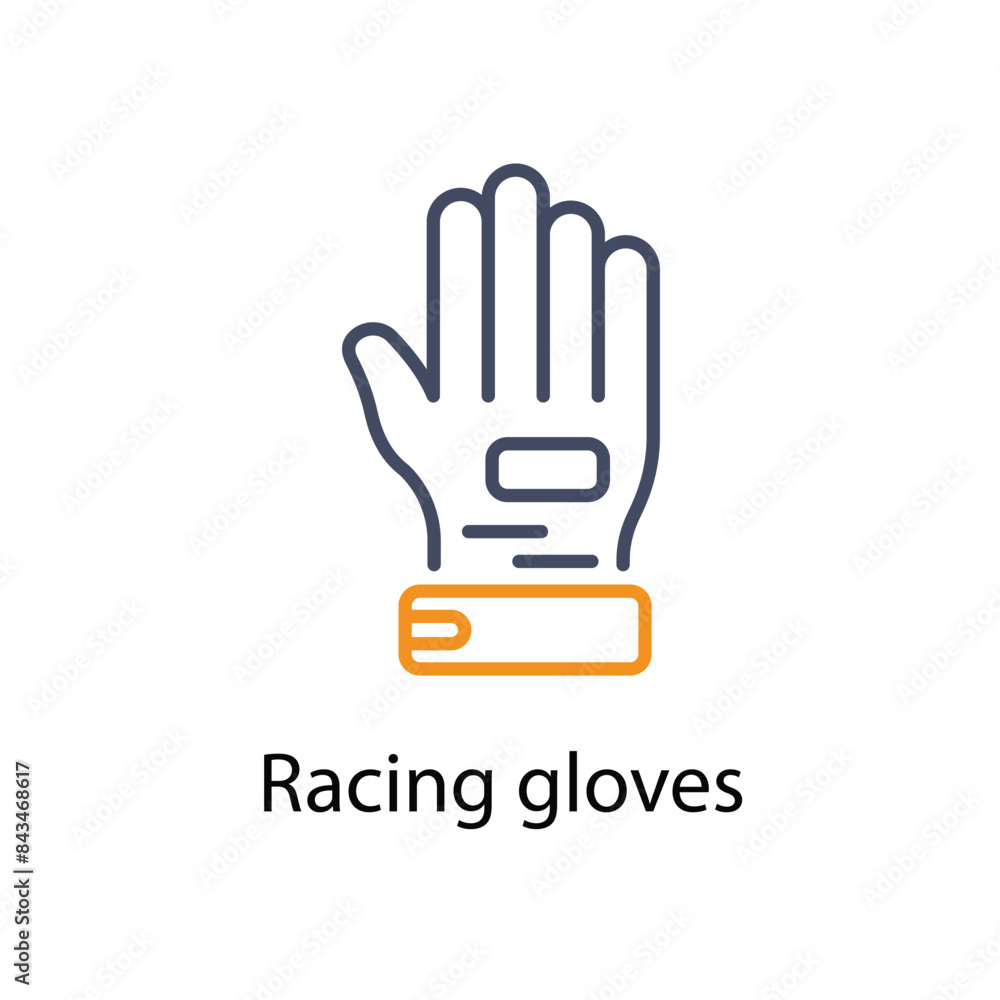Racing gloves vector icon Racing gloves vector icon