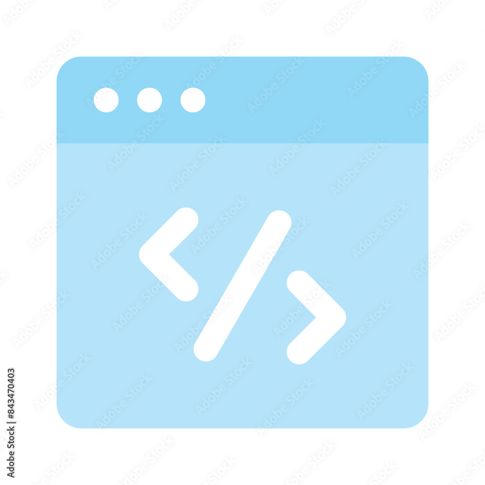 Well designed icon of website development, programming vector