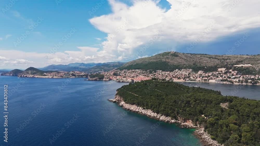 Dubrovnik Croatia passing over islands Dubrovnik Croatia passing over islands