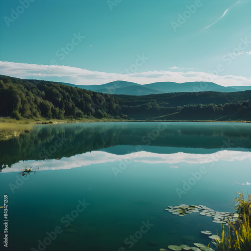 Wallpaper Mural lake and mountains Torontodigital.ca