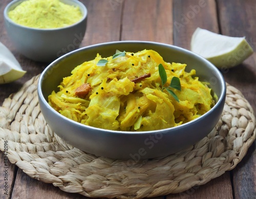 Patta Gobi Sabji OR Cabbage sabzi photo