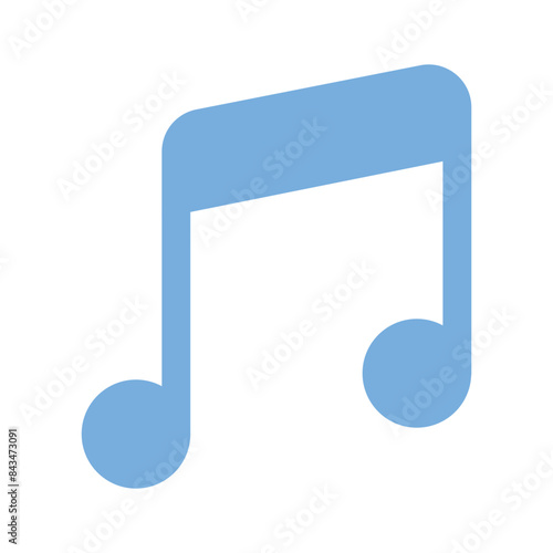 Music note, song, melody or tune vector icon for musical apps and websites, trendy design