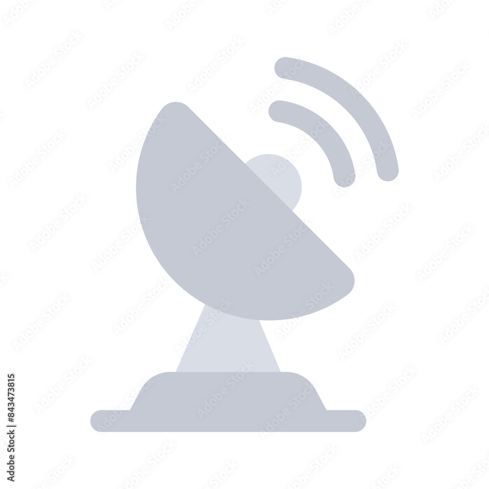 An editable icon of parabolic dish, broadcasting satellite vector An editable icon of parabolic dish, broadcasting satellite vector