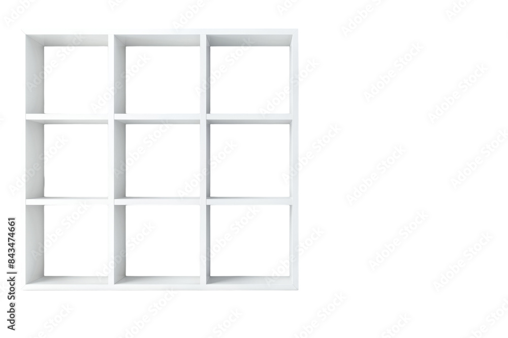 Functional Elegance: Exploring Minimalist Shelving Units Isolated On Transparent Background Functional Elegance: Exploring Minimalist Shelving Units Isolated On Transparent Background