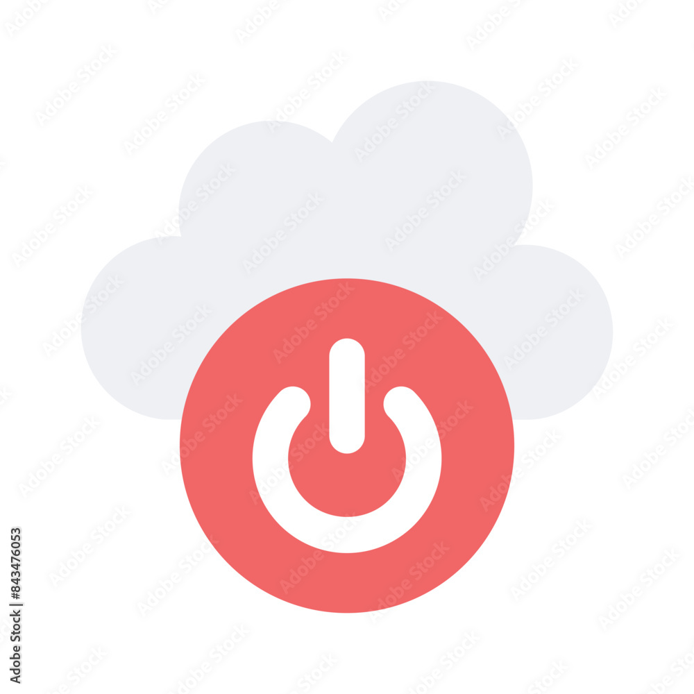 Cloud with off button icon of cloud off in trendy style Cloud with off button icon of cloud off in trendy style
