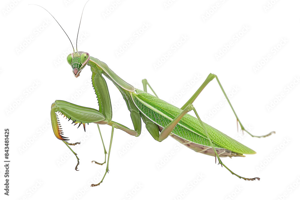 Graceful Praying Mantis Display Isolated On Transparent Background Graceful Praying Mantis Display Isolated On Transparent Background