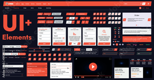These graphic components provide a comprehensive approach to the development of interfaces that meet modern requirements for functionality and aesthetics in Internet resources.