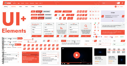 These graphic components provide a comprehensive approach to the development of interfaces that meet modern requirements for functionality and aesthetics in Internet resources.