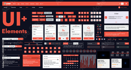These graphic components provide a comprehensive approach to the development of interfaces that meet modern requirements for functionality and aesthetics in Internet resources.