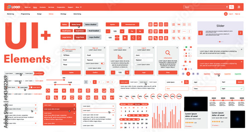 These graphic components provide a comprehensive approach to the development of interfaces that meet modern requirements for functionality and aesthetics in Internet resources.