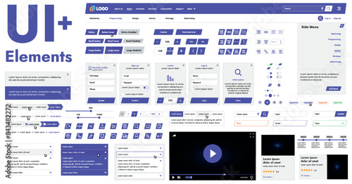These graphic components provide a comprehensive approach to the development of interfaces that meet modern requirements for functionality and aesthetics in Internet resources.