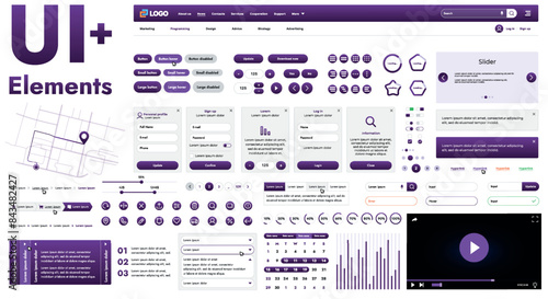 These graphic components provide a comprehensive approach to the development of interfaces that meet modern requirements for functionality and aesthetics in Internet resources.