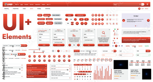 These graphic components provide a comprehensive approach to the development of interfaces that meet modern requirements for functionality and aesthetics in Internet resources.