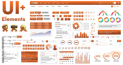 These graphic components provide a comprehensive approach to the development of interfaces that meet modern requirements for functionality and aesthetics in Internet resources.