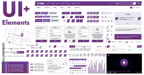 These graphic components provide a comprehensive approach to the development of interfaces that meet modern requirements for functionality and aesthetics in Internet resources.