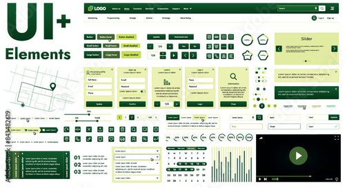 These graphic components provide a comprehensive approach to the development of interfaces that meet modern requirements for functionality and aesthetics in Internet resources.