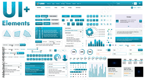 These graphic components provide a comprehensive approach to the development of interfaces that meet modern requirements for functionality and aesthetics in Internet resources.