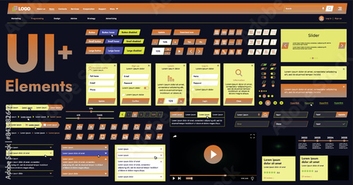 These graphic components provide a comprehensive approach to the development of interfaces that meet modern requirements for functionality and aesthetics in Internet resources.