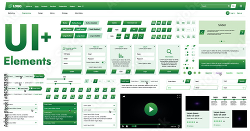 These graphic components provide a comprehensive approach to the development of interfaces that meet modern requirements for functionality and aesthetics in Internet resources.