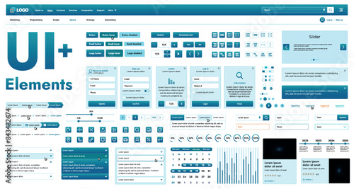 These graphic components provide a comprehensive approach to the development of interfaces that meet modern requirements for functionality and aesthetics in Internet resources.