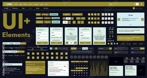 These graphic components provide a comprehensive approach to the development of interfaces that meet modern requirements for functionality and aesthetics in Internet resources.