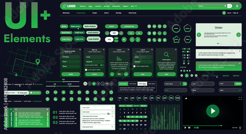 These graphic components provide a comprehensive approach to the development of interfaces that meet modern requirements for functionality and aesthetics in Internet resources.