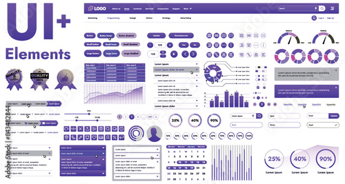 These graphic components provide a comprehensive approach to the development of interfaces that meet modern requirements for functionality and aesthetics in Internet resources.