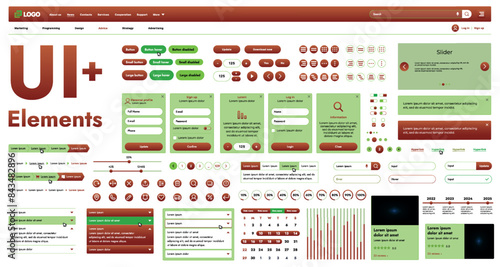 These graphic components provide a comprehensive approach to the development of interfaces that meet modern requirements for functionality and aesthetics in Internet resources.