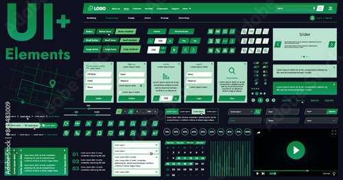 These graphic components provide a comprehensive approach to the development of interfaces that meet modern requirements for functionality and aesthetics in Internet resources.